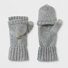womens grey gloves